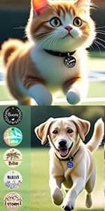 Personalized Pet ID Tags — Custom Stainless Steel Dog and Cat Tags (Circle) — product details