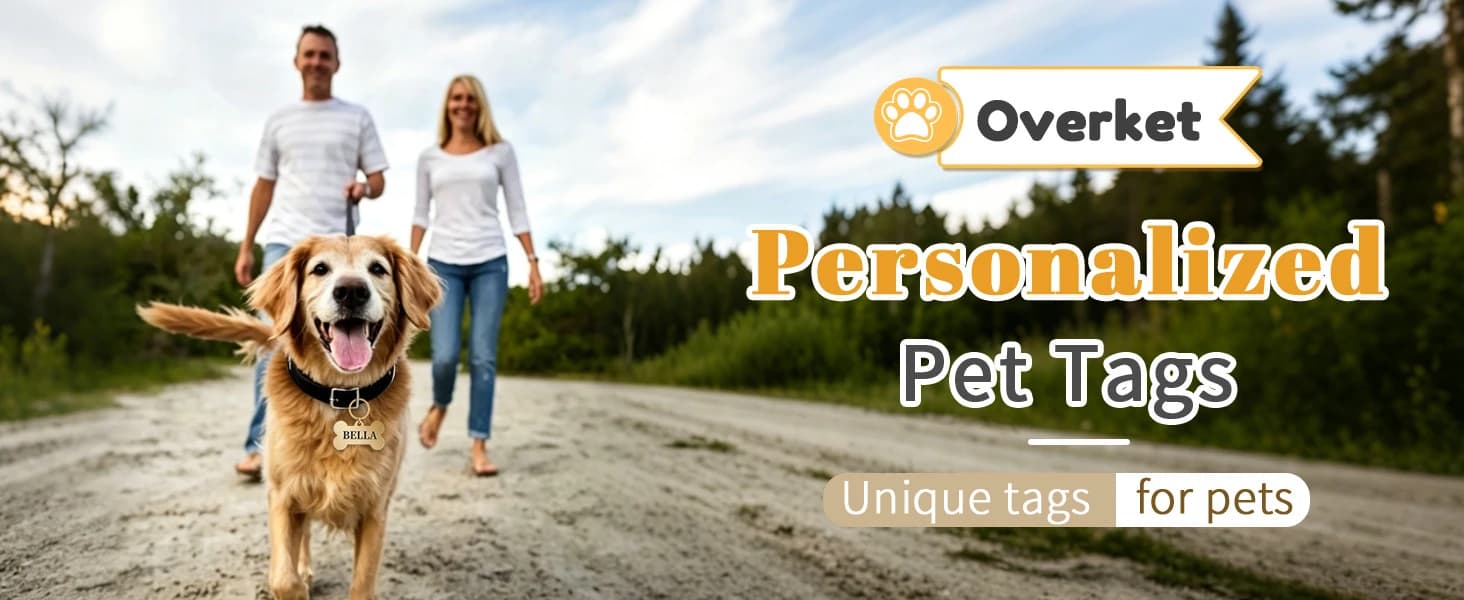 Personalized Brass Dog Tag — Custom Engraved Pet ID Tag — product details