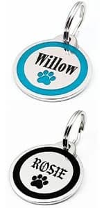 Personalized Pet ID Tags — Custom Stainless Steel Dog and Cat Tags (Circle) — product details