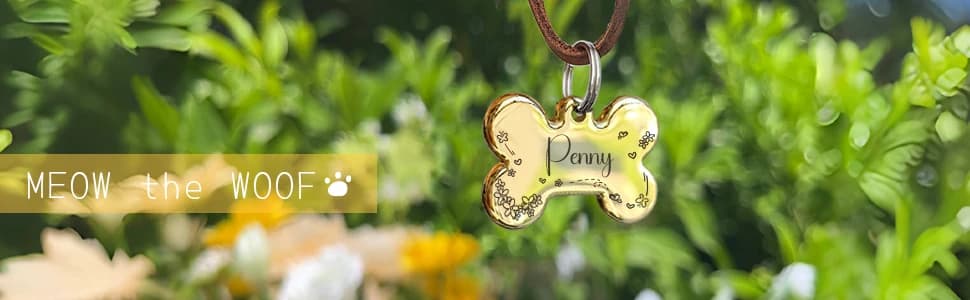 Name Pattern Art Design - Dog Tags Personalized for Pets - Custom Cats Dogs ID Tag - Stainless Steel Deep — collection imagery