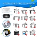 Cat Water Fountain Filters, 20Pack Cat Fountain Replacement Filters for Stainless Steel 108oz/3.2L& 67oz/2L