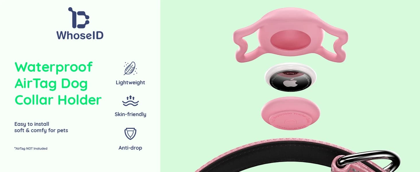 Premium Airtag Dog Collar，with IP68 Waterproof AirTag Holder — product details