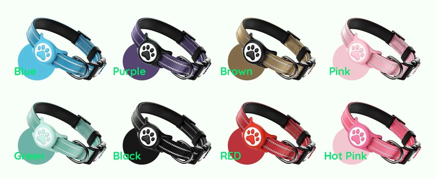 Premium Airtag Dog Collar，with IP68 Waterproof AirTag Holder — product details