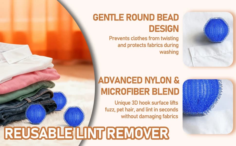 Pet Hair Remover for Laundry — Reusable Hair Catcher Balls for Pet Homes — product details