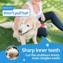 [ 2 in 1 design ] Undercoat Rake and Deshedding Tool for Dogs and Cats - Dematting Comb for Long Hair Pets