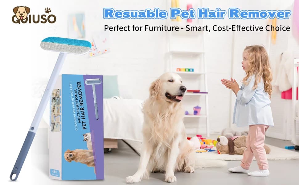 Pet Hair Remover for Furniture – 23.2Inch Reusable Dog and Cat Hair Removal Brush — product details