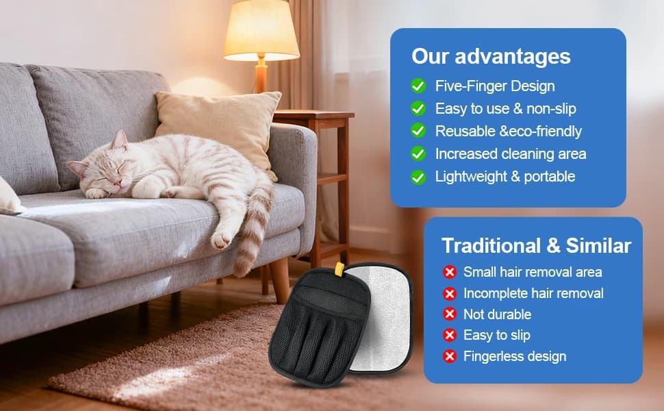 Pet Hair Removal Glove Cat and Dog — product details