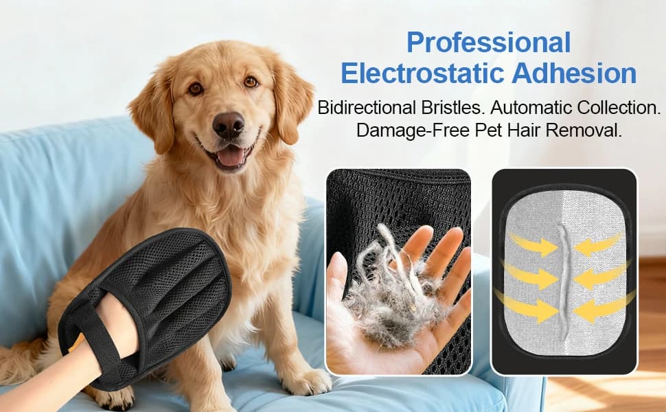 Pet Hair Removal Glove Cat and Dog — product details