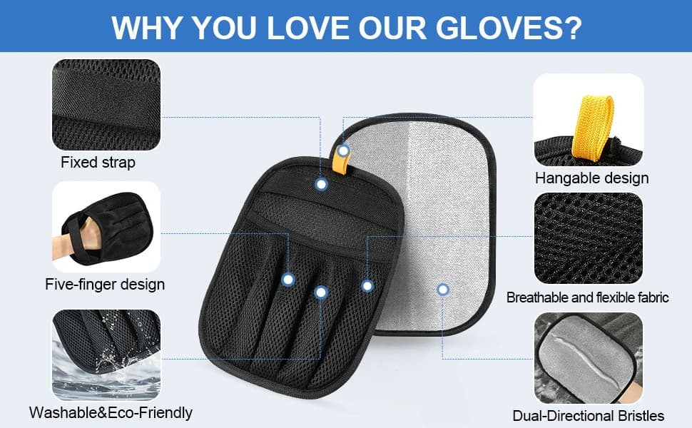 Pet Hair Removal Glove Cat and Dog — product details