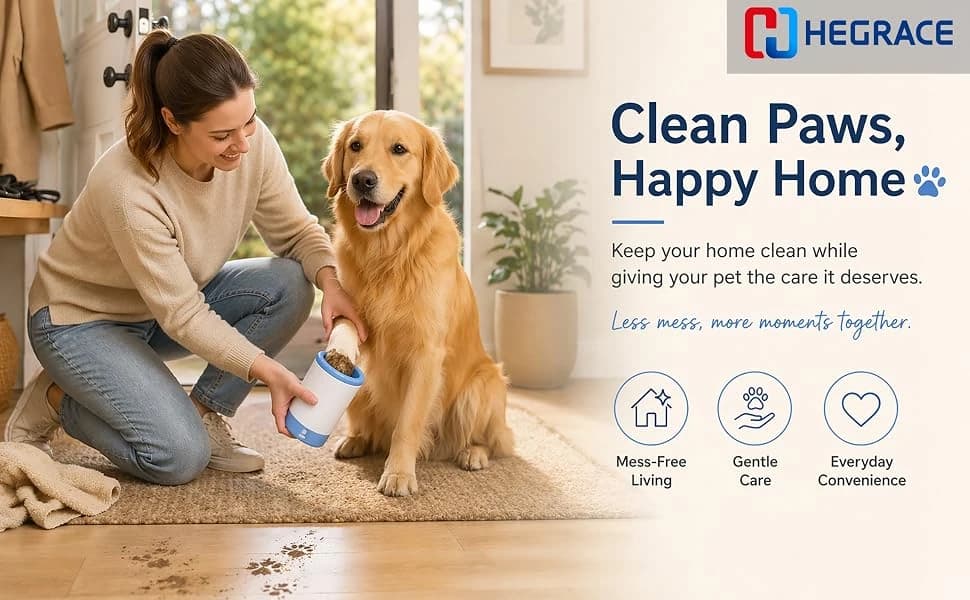 Electric Dog Paw Cleaner Cup – Rechargeable Paw Cleaning Device with Soft Silicone Bristles — product details