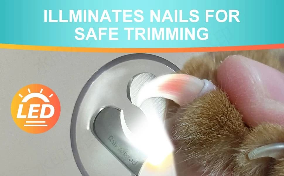 Dog/Cat Nail Clippers with Light - Safe Trimming for Cats and Dogs — product details