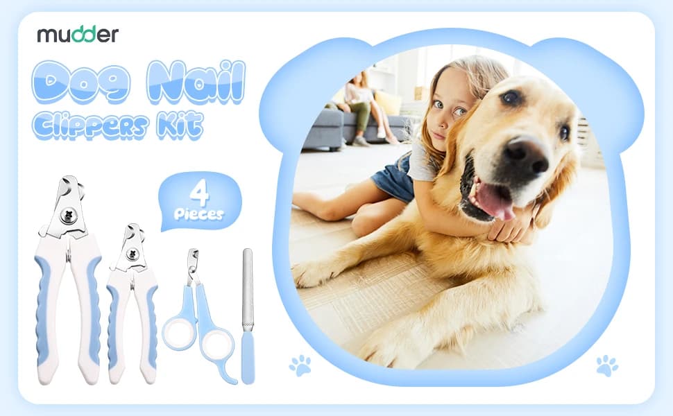 4 Pieces Dog Nail Clippers Kit Dog and Cat Pets Nail Clipper and Trimmer — product details