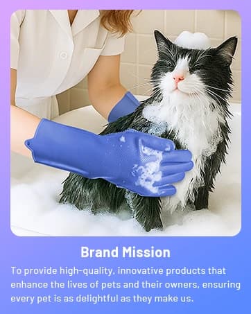 Silicone Pet Grooming Gloves Dog Washing Gloves for Bathing — 1 Pair — collection imagery