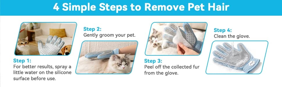 Cat Grooming Gloves — Upgraded 2-in-1 Double-Sided — collection imagery