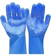 Silicone Pet Grooming Gloves Dog Washing Gloves for Bathing Massaging — collection imagery