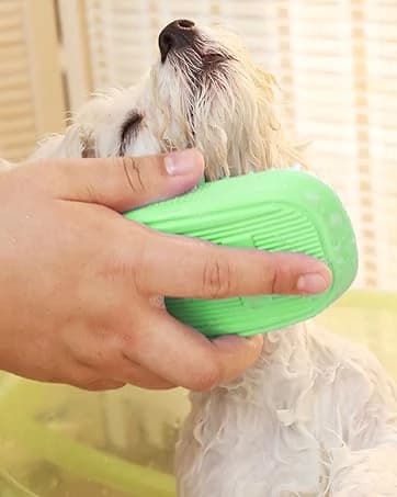 Silicone Pet Grooming Gloves Dog Washing Gloves for Bathing Massaging — collection imagery