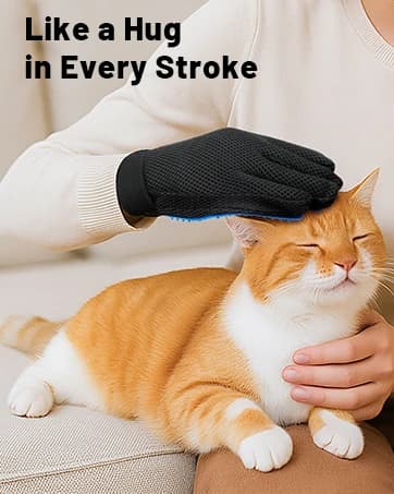 Pet Hair Removal Glove with 255 Silicone Tips for Dogs and Cats — collection imagery