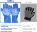 Silicone Pet Grooming Gloves Dog Washing Gloves for Bathing Massaging