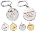 Dogs ID Tags Personalized Double Sided Deep Engraved Cat and Dog Collar Charm Round Shape Frosting Process