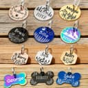 Personalized Pet ID Tags — Custom Stainless Steel Dog and Cat Tags (Circle)