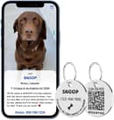 Personalized Stainless Steel QR Code Pet ID | Dog and Cat Collar Tag | Online Profile | Scanned Location Alert