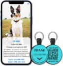 Silent Silicone QR Code Pet ID | Personalized Dog and Cat Collar Tag | Online Profile with Scanned Location