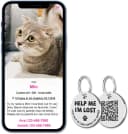 Stainless Steel QR Code Dog ID Tags Cat Tags — Pet Online Profile - Scan QR Receive Instant Pet Location Alert