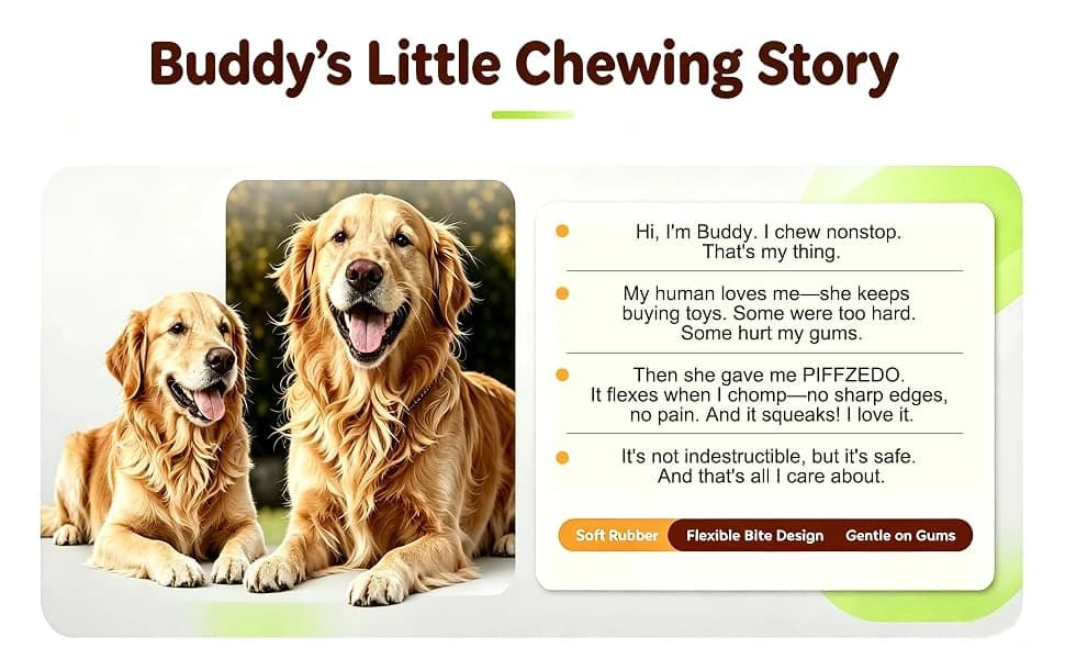 Natural Rubber Squeaky Dog Chew Toy for Large Aggressive Chewers — product details