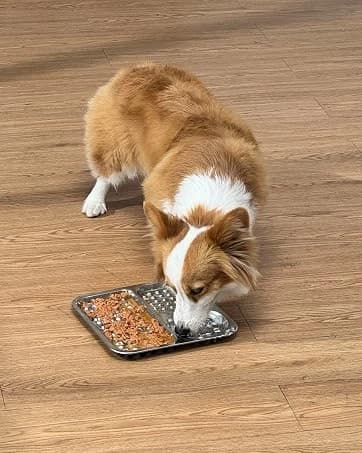 Stainless Steel Lick Mat for Dogs and Cats - Large Licking Pad with Suction Cups — collection imagery