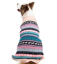 Cable Knit Turtleneck Dog Sweater with Leash Opening — collection imagery