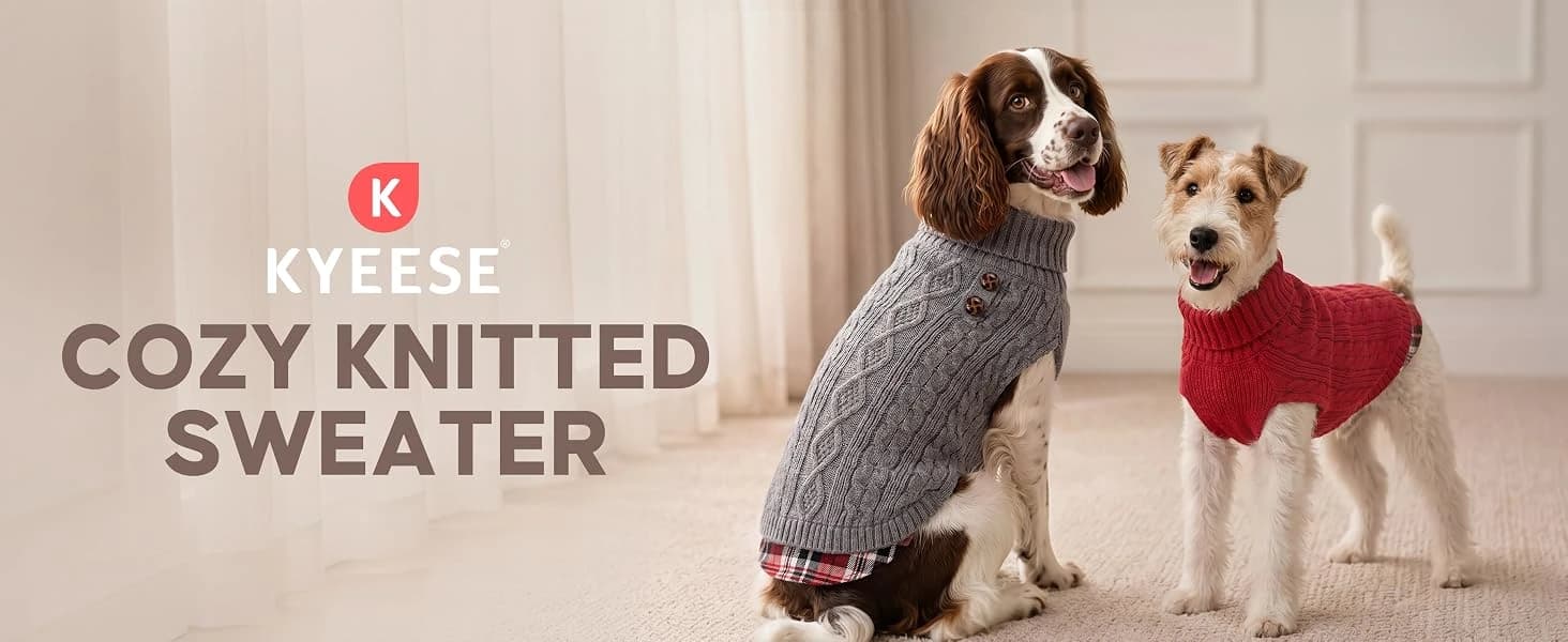 Dog Sweater for Small Dogs Turtleneck Thick Knit Pullover — product details