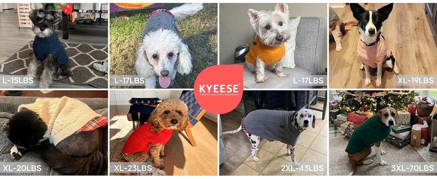 Dog Sweater for Small Dogs Turtleneck Thick Knit Pullover — product details