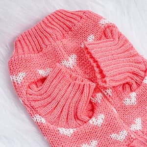 Dog Knitted Sweater Heart Puppy Sweater Warm Soft Pet Holiday Clothes for Small Dogs and Cats — collection imagery