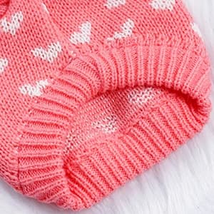 Dog Knitted Sweater Heart Puppy Sweater Warm Soft Pet Holiday Clothes for Small Dogs and Cats — collection imagery