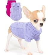 2 Pack Dog Sweaters for Small Dogs — Chihuahua Yorkie Sweater — collection imagery
