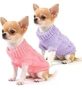 2 Pack Dog Sweaters for Small Dogs — Chihuahua Yorkie Sweater — collection imagery