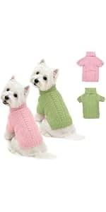 Dog Sweater 2 Pack for Small Dogs — product details