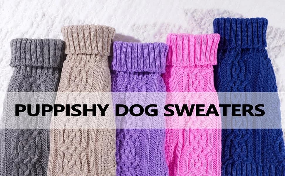 Dog Sweaters for Small Dogs Turtleneck Pullover Puppy Sweater Sleeveless Cable Knit Sweater for Chihuahua Soft — product details