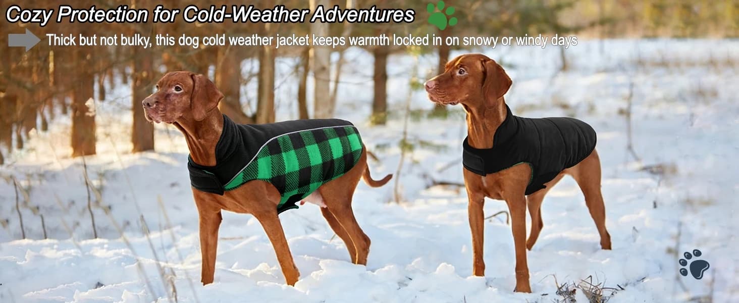 Dog Winter Coat — Reversible Waterproof Dog Jacket with Reflective Strip — collection imagery