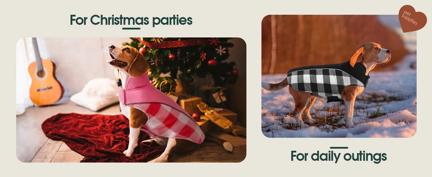 Dog Winter Coat — Reversible Waterproof Dog Jacket with Reflective Strip — collection imagery