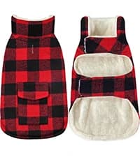 Classic Fleece Plaid Dog Coat Jacket with Pocket — collection imagery