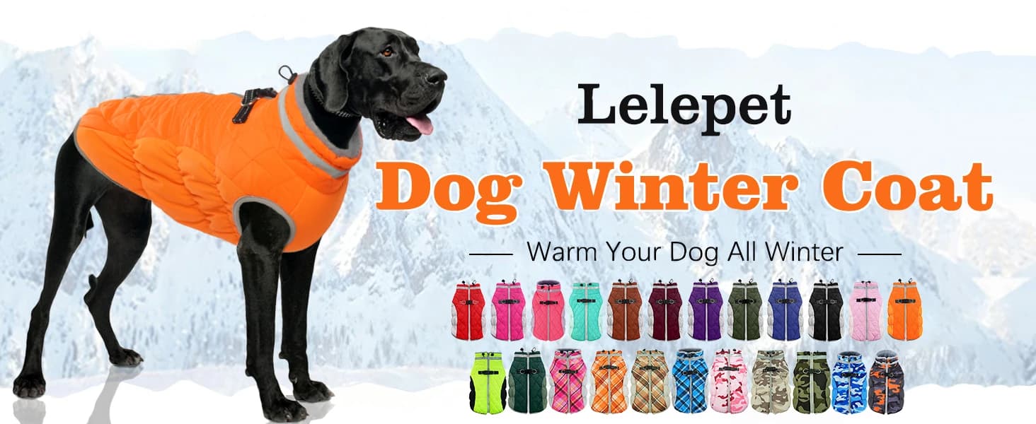 Dog Coat Warm Dog Winter Coat Waterproof Dogs Jacket with Harness — Dog Winter Coat --- Warm Your Dog All Winter