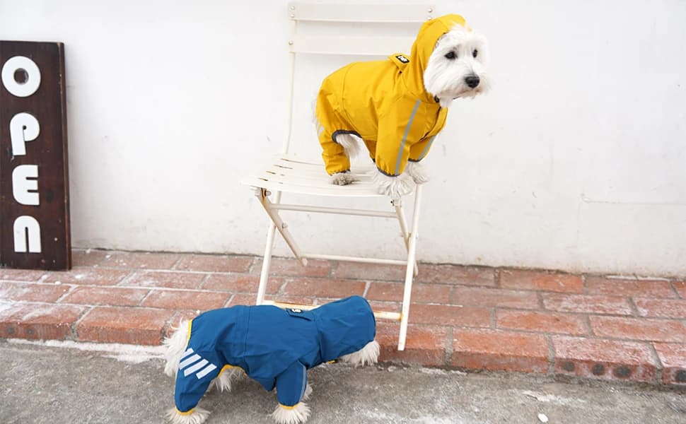 Dog Raincoat — Waterproof Dog Rain Jacket with Hood — product details