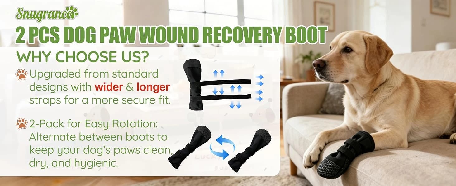 Dog Recovery Boot Wound Injured Paws Protector Dog Shoes — 2PCS — product details
