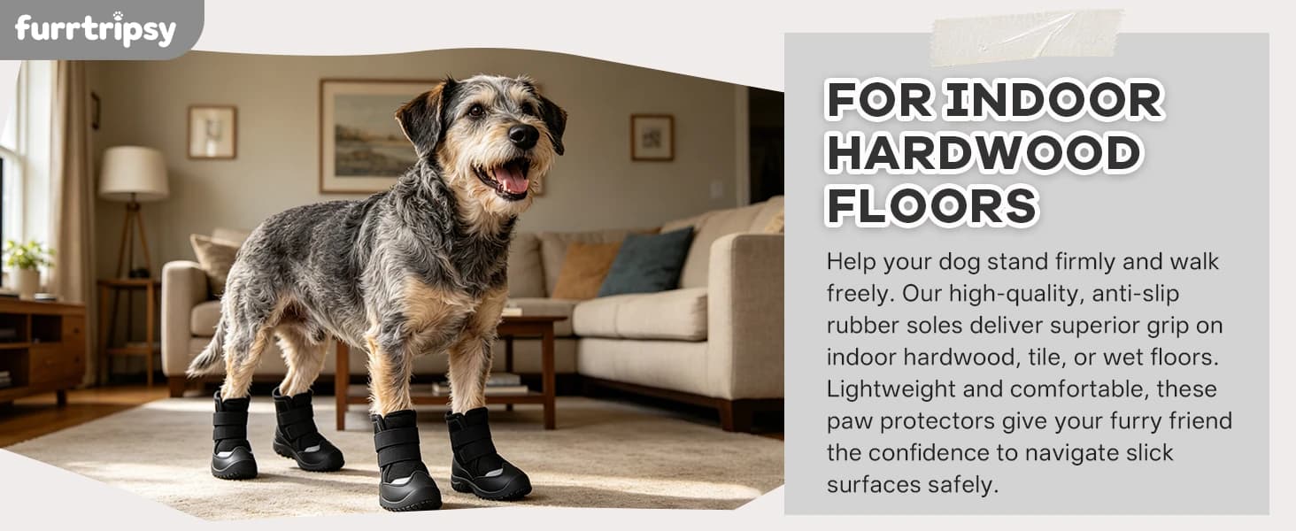 Dog Boots — Rugged Anti-Slip Sole Paw Protectors for Medium and Large Dogs — collection imagery
