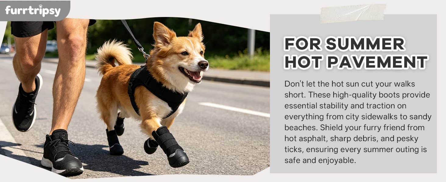 Dog Boots — Rugged Anti-Slip Sole Paw Protectors for Medium and Large Dogs — collection imagery