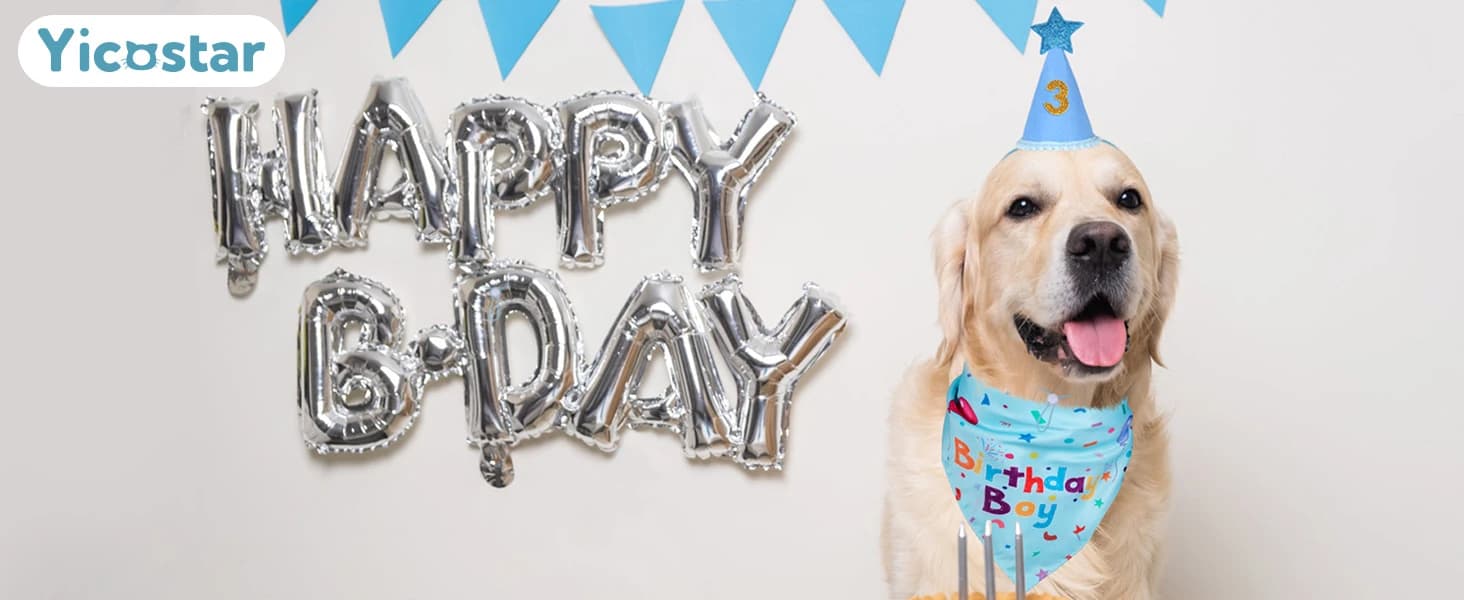 Dog Birthday Party Supplies — Dog Birthday Bandana — product details