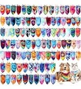100 Pcs Paw Dog Bandanas Bulk Pet Paw Grooming Bandanas for Dogs — collection imagery