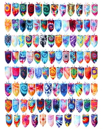 100 Pcs Paw Dog Bandanas Bulk Pet Paw Grooming Bandanas for Dogs — collection imagery