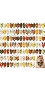 50 Pcs Fall Paw Print Dog Bandanas Bulk — Autumn Thanksgiving Party — product details